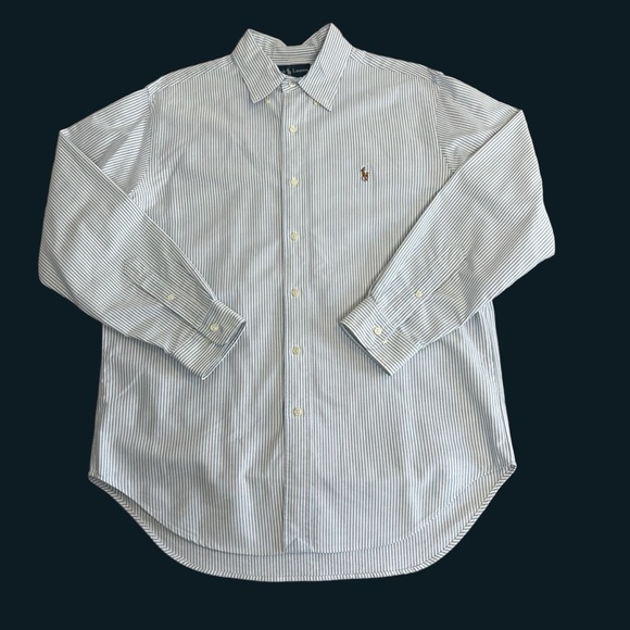 Ralph Lauren Other - Ralph Lauren Shirt Mens 16 32/33 Classic Fit Pony Oxford Stripe Blue White Dress